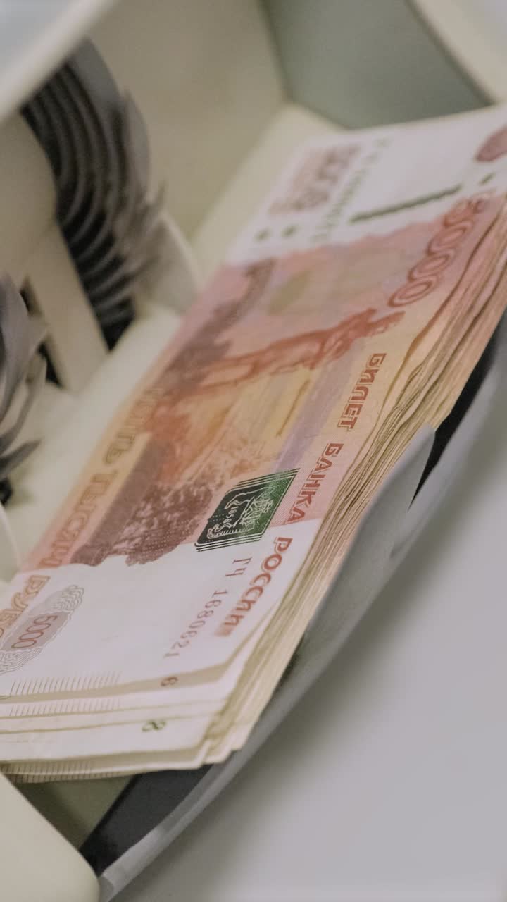 Tumpukan Uang Kertas Rubel Rusia