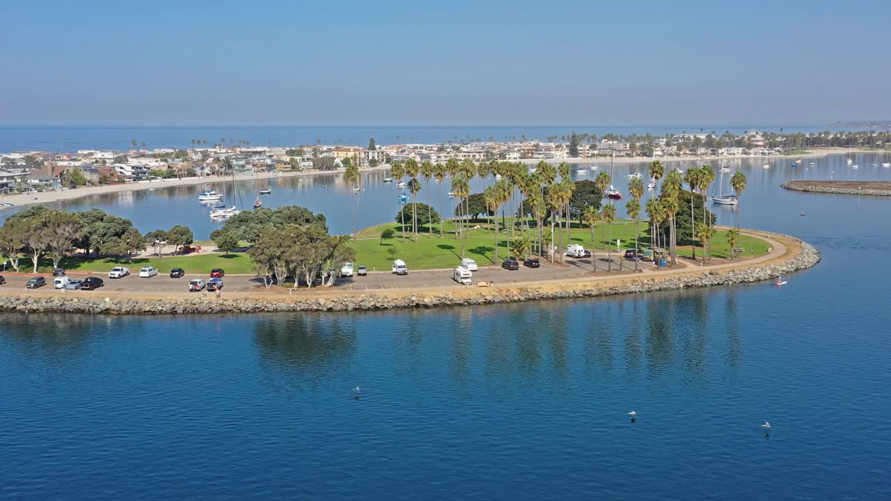 샌디에고 베이 패닝 드론 샷
