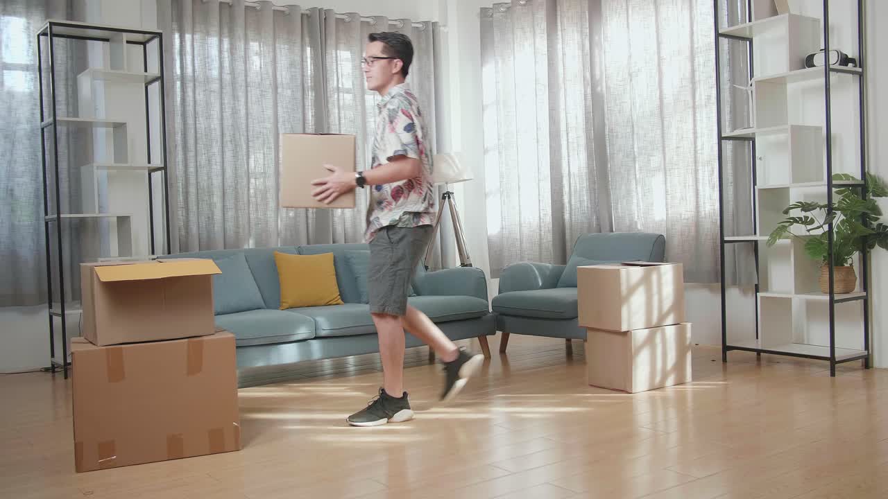 Man Moving into a New Home