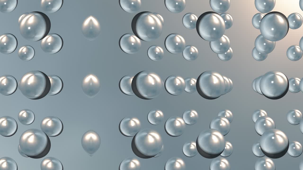 투명한 배경에 고립 된 물 거품 수집의 4k 비디오.