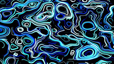 abstract creative looped bg with curled lines like blue trails on surface. lines form swirling pattern like curle noise. abstract 3d looping flowing animation as bright creative festive bg
