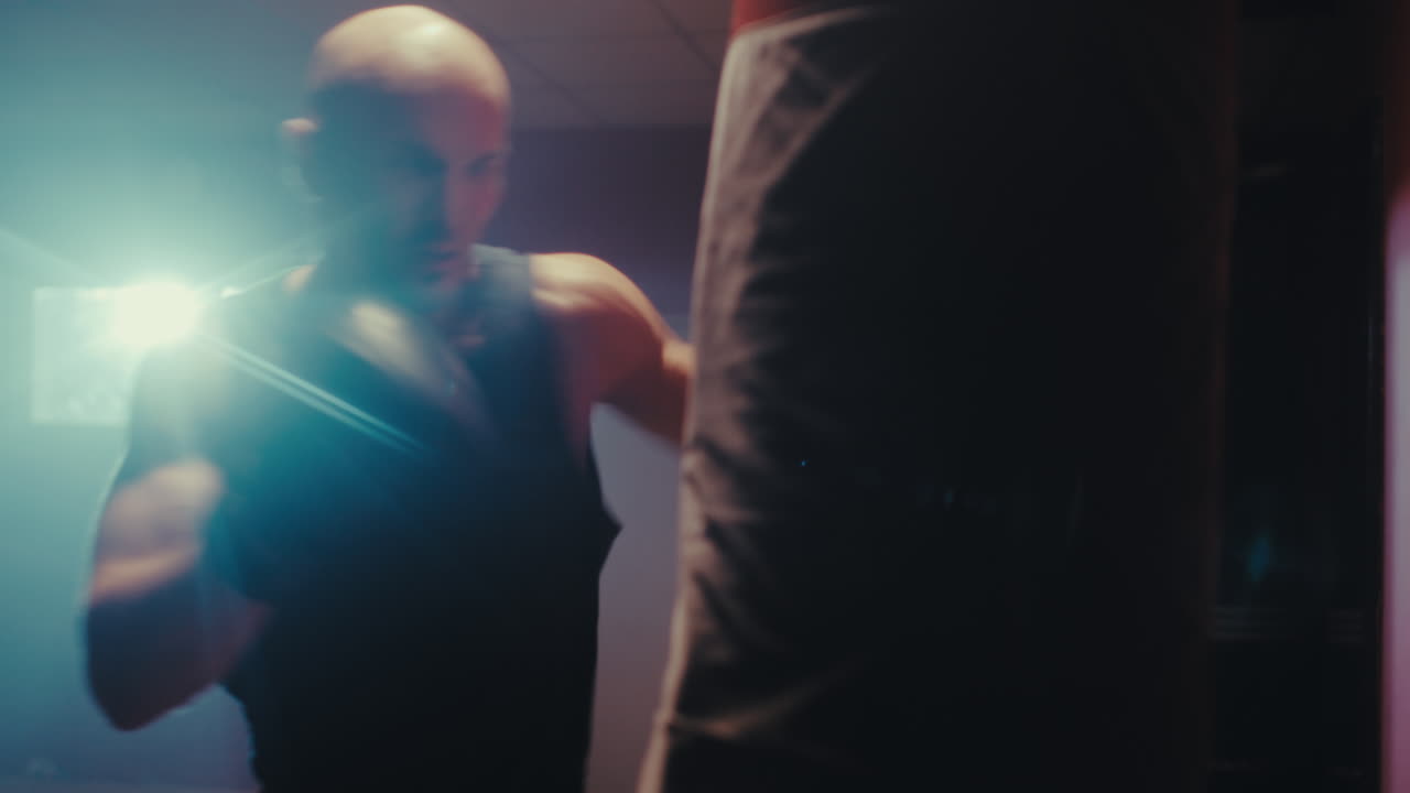 sesión de entrenamiento de boxeo