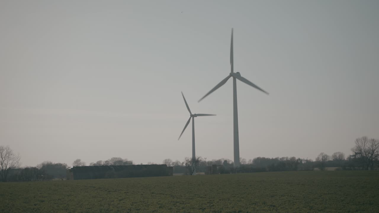 Windmill spinning. Northern Fyn, Denmark.