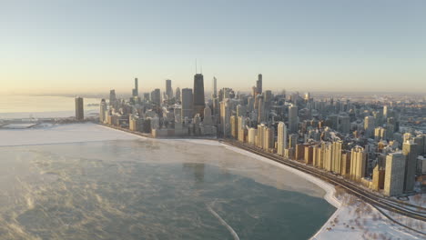 Vista-Aérea-Del-Vórtice-Polar-De-Chicago