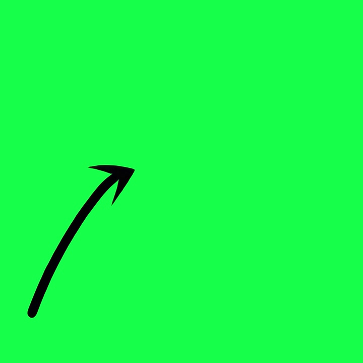 Video 4K con freccia nera trasparente, green screen