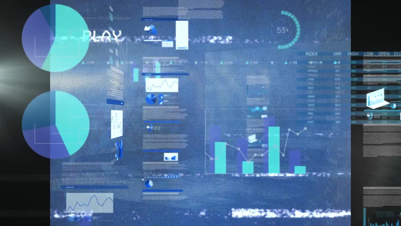 Animation of interference over financial data processing