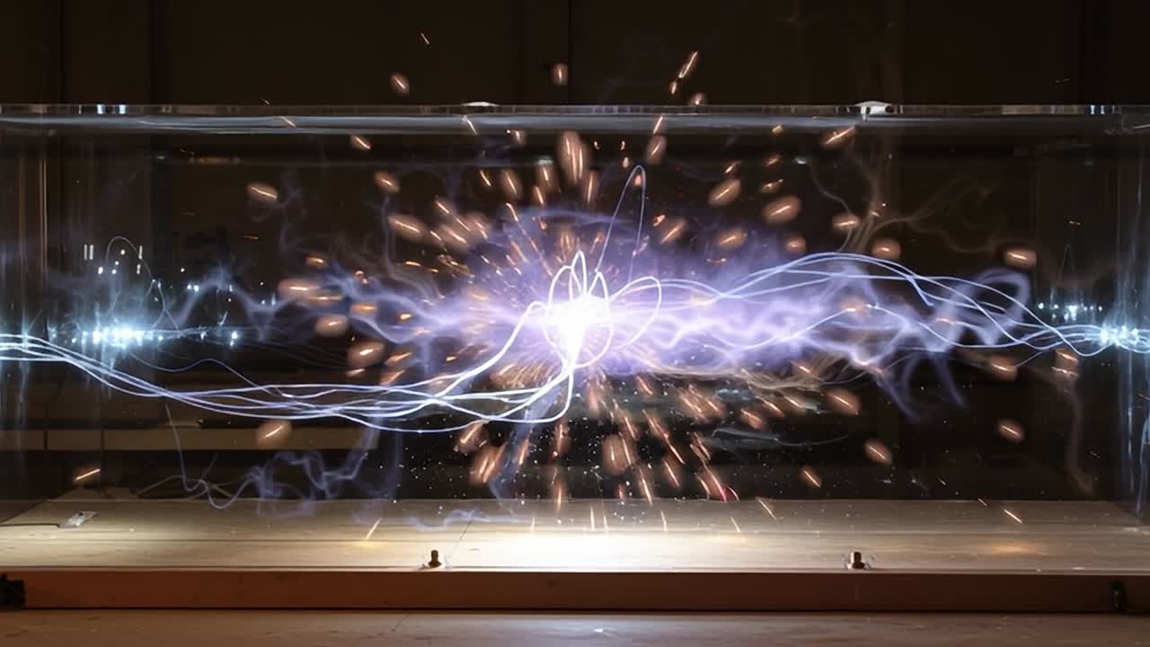 Spectacular electric discharge captured in a controlled environment