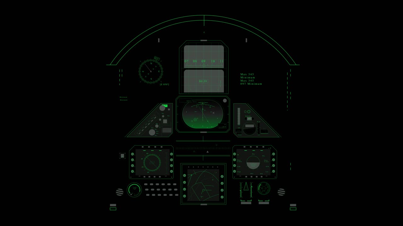 complejo de cuadros de mando de hud futurista. gráfico de computadora vfx