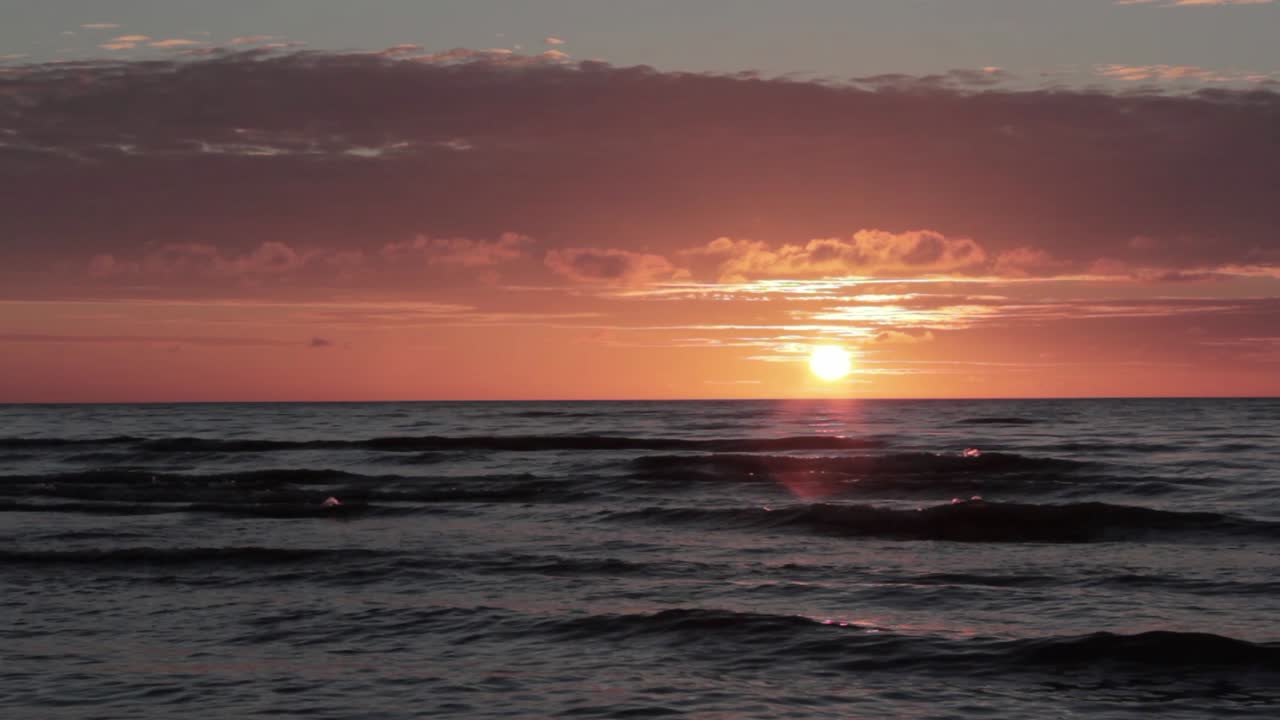 Sunset Sunrise on the Beach Latvia, Baltic Sea Summer