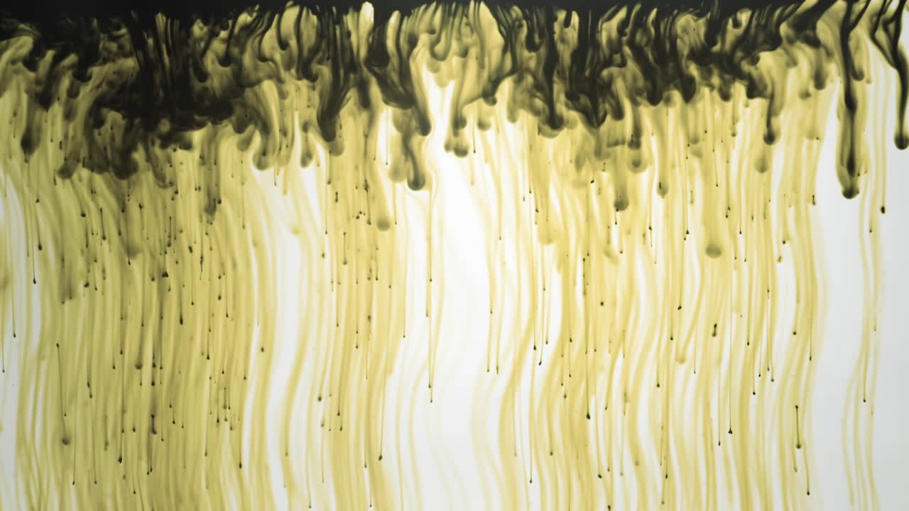 Colorful chemical liquids mix and swirl in water, forming smooth abstract patterns and organic shapes