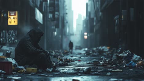 desolate city alley