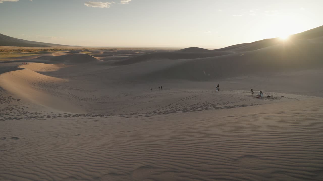 Sand Dunes Landscape at Sunset