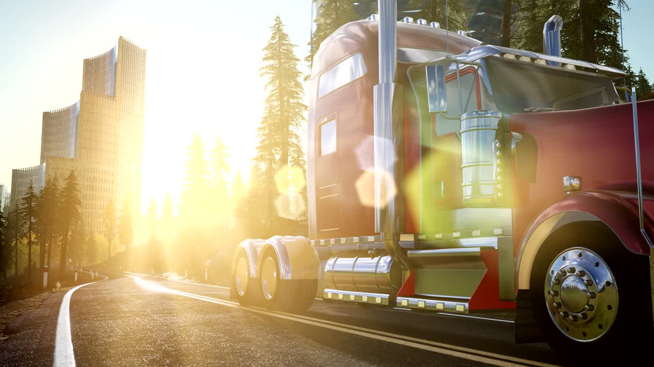 도로에 있는 트럭