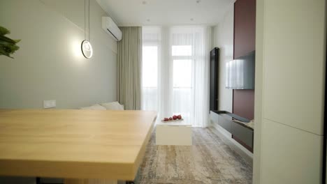 Modern stylish interior of apartment. Home interior design. New apartment renovation