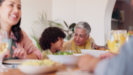 happy family, child or grandma for christmas