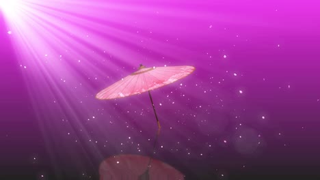 japanese chinese umbrella parasol loop animation