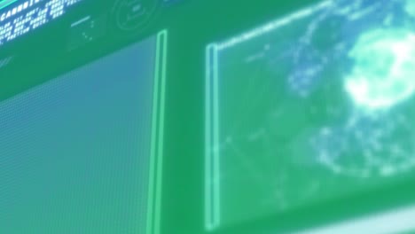 animación del procesamiento de datos en la interfaz