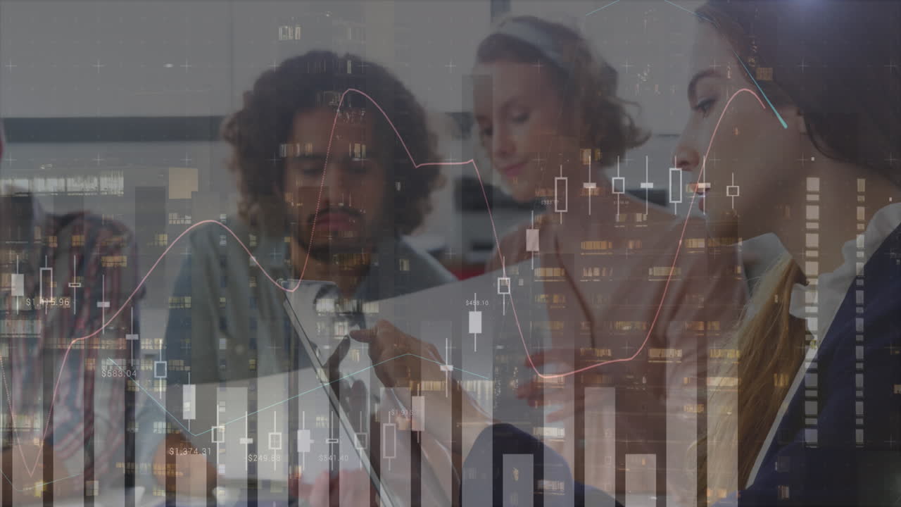 Animation of data processing over diverse group of people