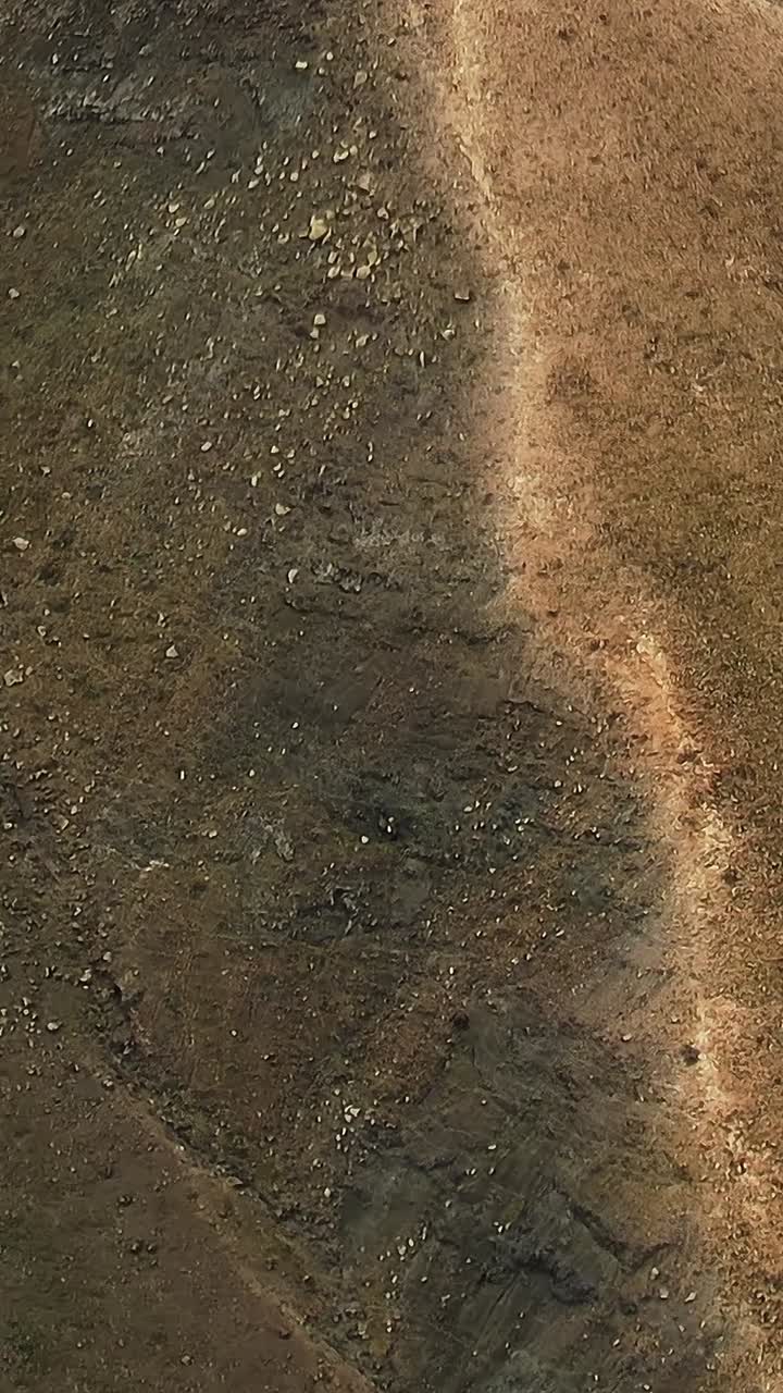 Vista dall'alto di una gola montana arida