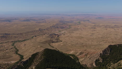 majestic aerial view of nature’s sculpted rock formations in the western united states.