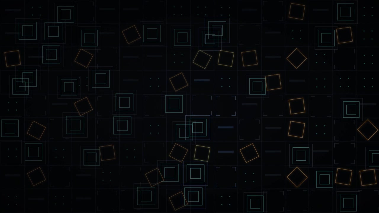 Abstract Digital Background with Floating Geometric Squares