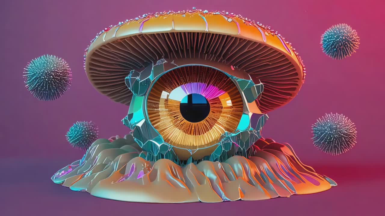 Surreal Mushroom Sculpture