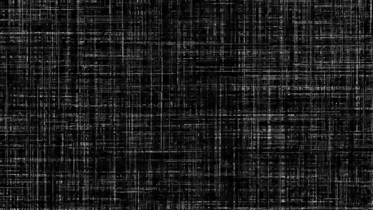Abstract Digital Grid Pattern with Flickering Lines