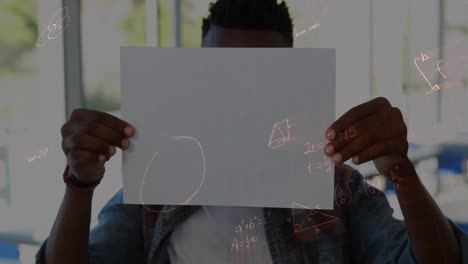 animation of mathematical equations over schoolchildren learning