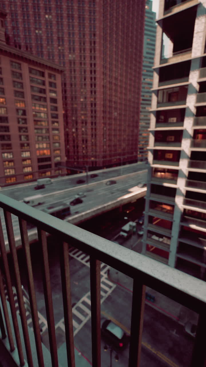 una vista de una ciudad desde un edificio de gran altura