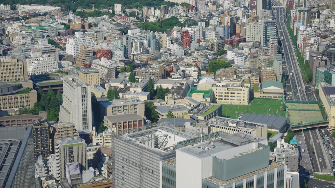 Urban Background of Tokyo, Shibuya District High Angle View of Japan