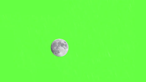 Full-Moon-Rising-On-Green-Screen-Background,-Astro-Time-Lapse