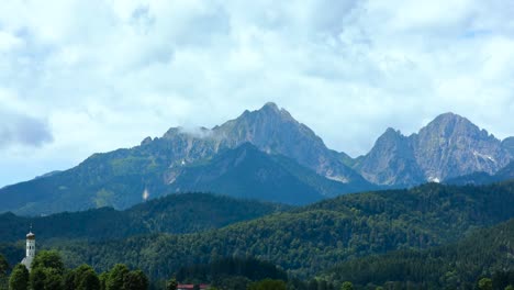 beautiful natural landscape of the alps. forggensee and schwangau, germany, bavaria