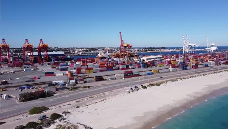 Fremantle-Harbour,-Westaustraliens-Größter-Und-Verkehrsreichster-Stückguthafen