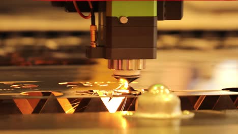 cnc laser cutting of metal, modern industrial technology.