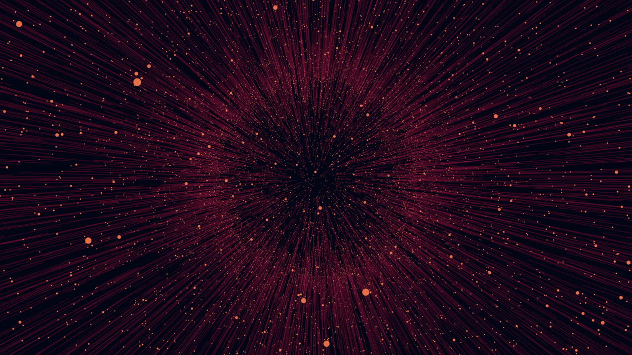 Radiant red circle surrounded by sparkling stars in celestial display