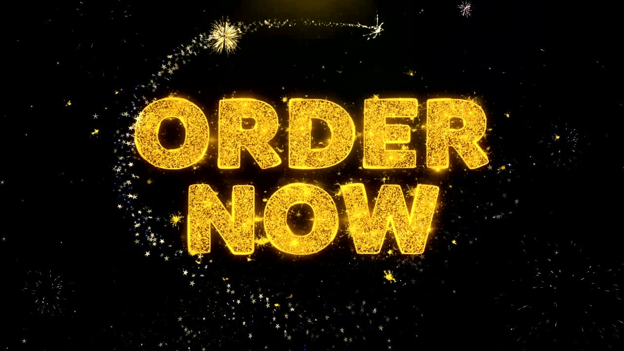 금 입자 불꽃놀이 전시회에 대한 문자를 주문하세요.