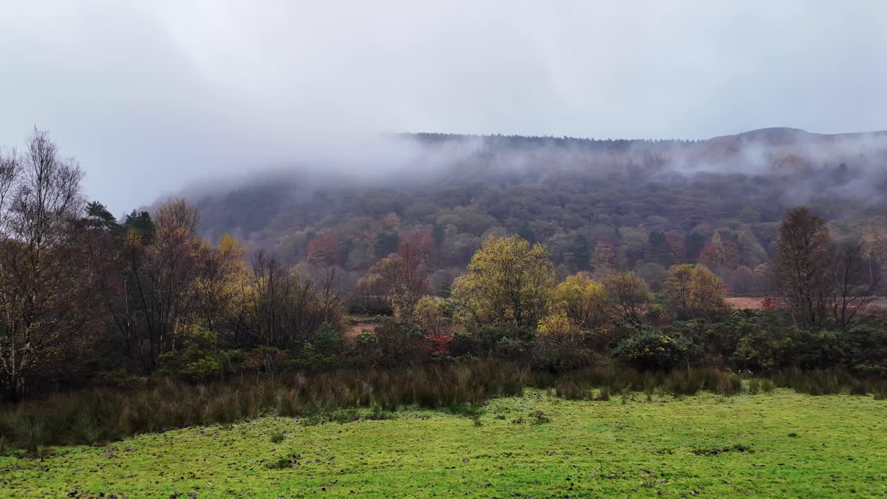 아일랜드의 서사시적인 장소, 위클로의 겨울 풍경, 아일랜드의 꿈 같은 겨울의 날들