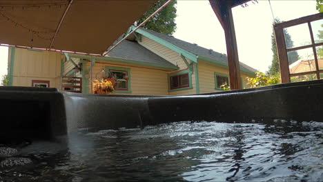 wide pov of jacuzzi water