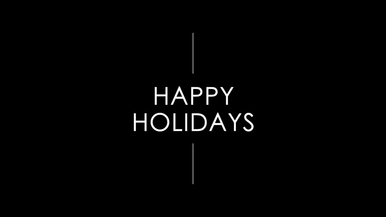 Linear Design for Happy Holidays Greeting