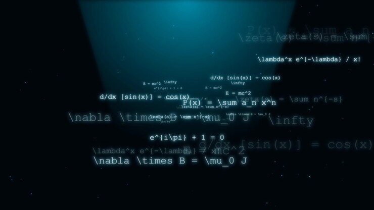 Mathematical Formulas Floating in Digital Space