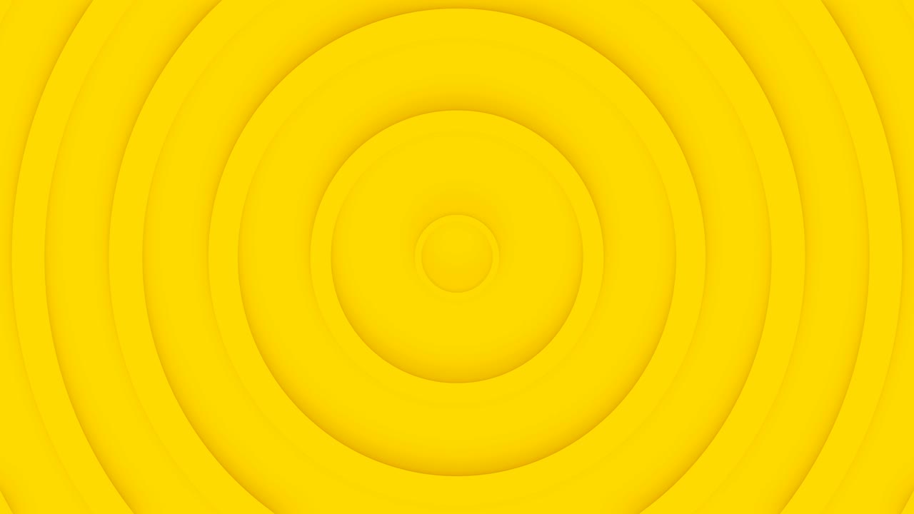 círculos amarillos abstractos con sombra dymanic suave. fondo en relieve limpio en 3d. cubierta animada básica pura para presentación de negocios. bucle minimalista elegante universal.