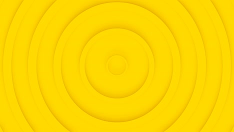 círculos amarillos abstractos con sombra dymanic suave. fondo en relieve limpio en 3d. cubierta animada básica pura para presentación de negocios. bucle minimalista elegante universal.