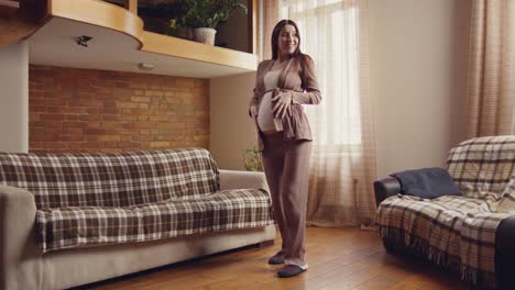 pregnant woman enjoying moments at home