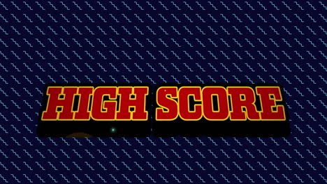 animation of high score text over multiple zigzags