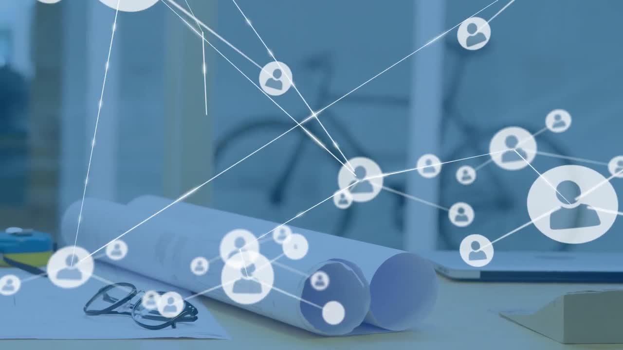 건축가 계획에 대한 연결 네트워크의 애니메이션