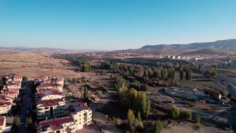 Modern-buildings-in-Urgup,-Cappadocia