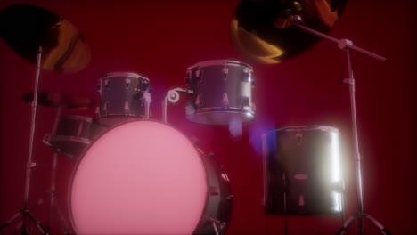 drum set with dof and lense flair