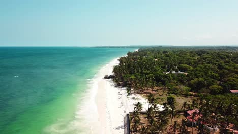 white sand beach at kilifi bay near mombasa in kenya coast, africa