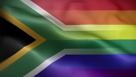 la bandera de sudáfrica en bucle de fondo 4k