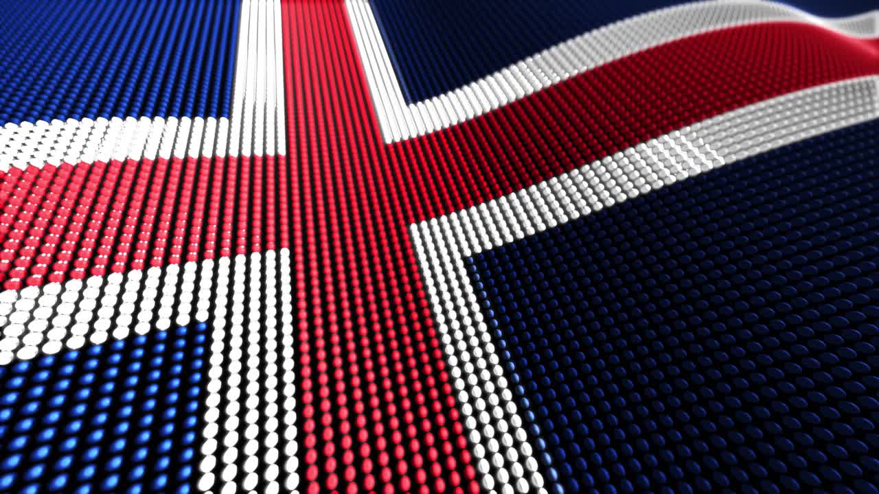 아이슬란드 모션 입자 플래그 4k